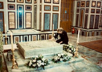 Her Majesty Farah Pahlavi 
The tomb of His Majesty The Late Shah of Iran