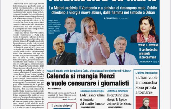 An Interview with Italian Newspaper Libero